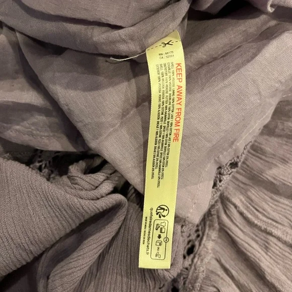 Free People Dream On Crochet Lace Maxi Dress Petrified Wood Gray Purple - Picture 12 of 12